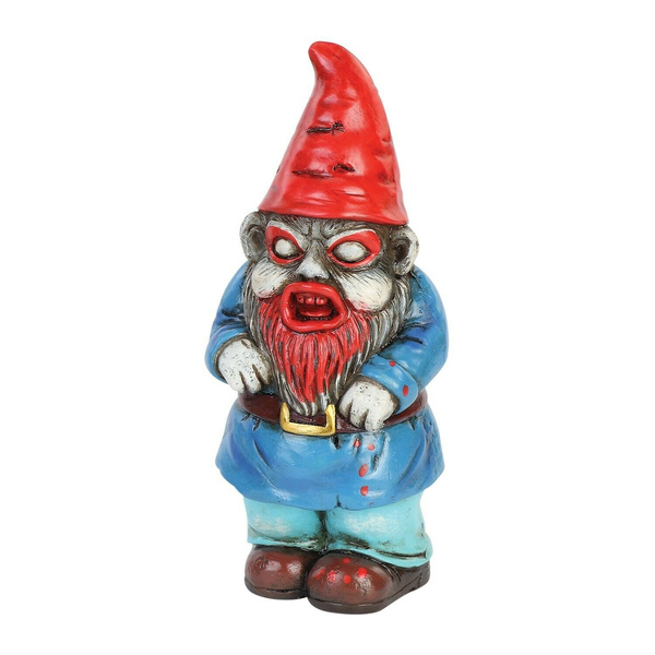 Horror Garden Gnome - Bloody Beard Zombie Gnome Lawn Ornament Statue - 8