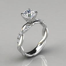 Sterling, DIAMOND, gold, Engagement Ring