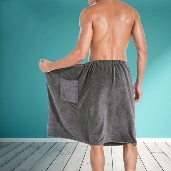 Men's body wrap online towel