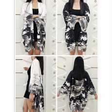 yukata, womenbathrobe, longoutwear, dragonkimono