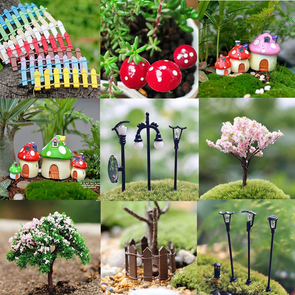 DIY Miniature Fairy Garden Lawn Ornament Decor Pot Craft Accessories Dollhouse 