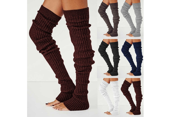 Details about   Women Winter Warm Fashion Slouch Knit Crochet High Knee Leg Warmers Boot Socks