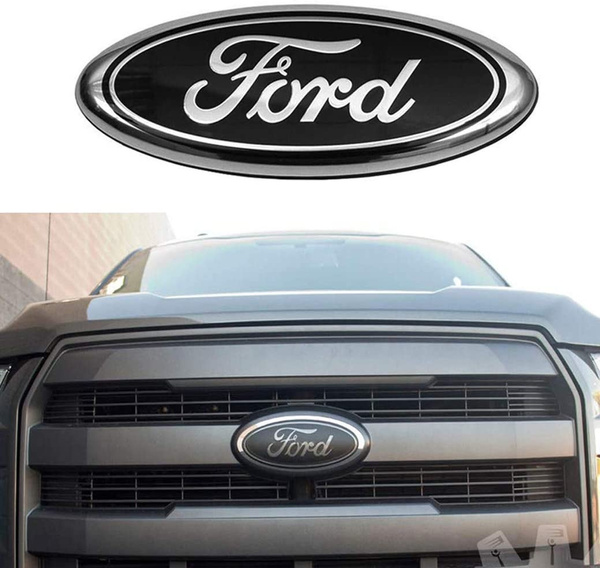 06-11 Ranger 11-16 Explorer 9inch Ford Tailgate Emblem F150 Emblem Oval 9X3.5 Ford Front Grille Emblem Decal Badge Nameplate Also Fits for 04-14 F250 F350 11-14 Edge