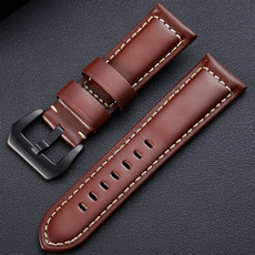 brown, watchband24mm, leather, brownwatchstrap