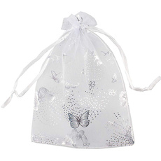 butterfly, weddingmeshbag, heartpatternorganzabag, Gift Bags