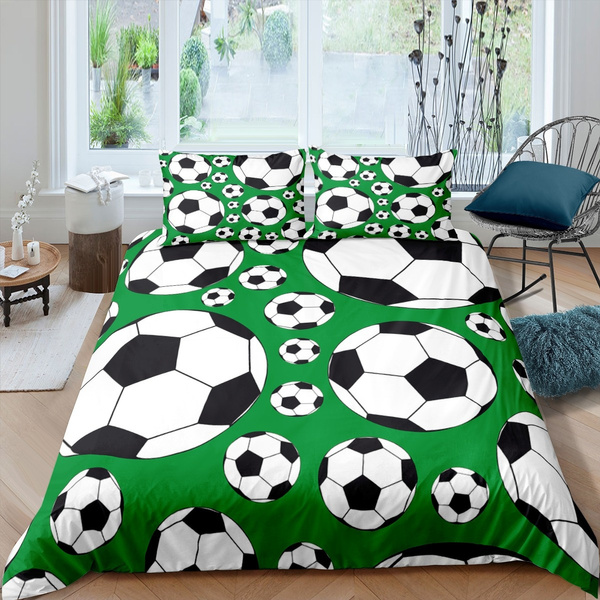 Tbrand Football Fitted Sheet Burning Soccer Ball Pattern Bed Sheet Set Sports Theme Bedding Set For Kids Boys Men 3D America Football Bed Cover Room Decor Double Size 
