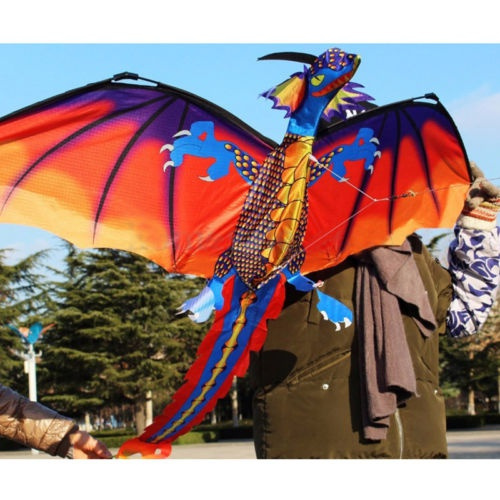 2020 New 3D Dragon Kite With Tail Kites For Adult Kites Flying Outdoor