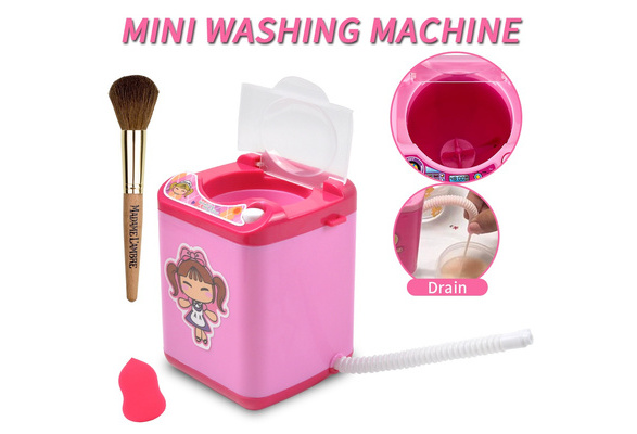 NEWCOME Washing Machine Toy Mini Electric Makeup Brush Cleaner Cosmetic  Sponge Powder Puff Washer Cleaning Makeup Tools - Realistic Reborn Dolls  for Sale