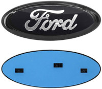 11-14 Edge blue 06-11 Ranger 11-16 Explorer Ford Front Grille Emblem F150 Emblem Ford Tailgate Emblem Oval 9X3.5 Decal Badge Nameplate Also Fits for 04-14 F250 F350 9inch Ford Emblem