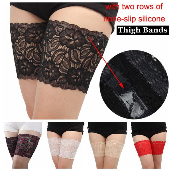 1Pair Summer Inner Thigh Anti Chafing Thigh Bands Elastic Non Slip Women  Sexy Lace Anti Friction Strip Fashion Leg Warmers Gifts - AliExpress