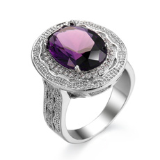Fashion, Women Ring, 925 silver rings, purple