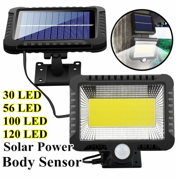 100/120 LED Solar Power Sensor Motion Light Garden Flood Lamp Security Wall Lamp 