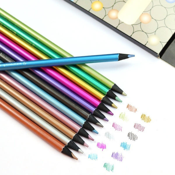 Dededepraise Metallic Colored Pencils, Painting Supplies For