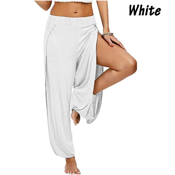 High Slit Harem Pants Women Hippie 