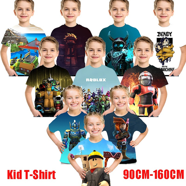 Fashion Cool Roblox 3d Printed T Shirts Kids T Shirts Boys Girls T Shirts Funny Tee Tops Wish - roblox t shirt blood pink and red wholesome attraction circle