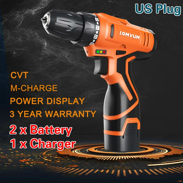 LOMVUM 12V Double Speed Electric Drill Rechargeable Multifunction