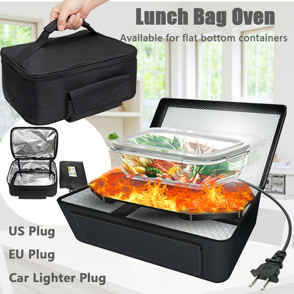 US/EU/Car Lighter Plug Electric Mini Portable Lunch Bag Oven Instant Food  Heater Heating Warmer Heating Lunch Bag Car Home Lunch Box Warmer Heating