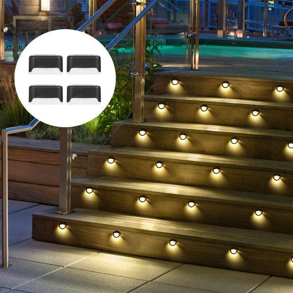 Details about   4/8Pcs Solar Powered LED Deck Lights Outdoor Path Garden Stairs Step Fence Lamp/ 