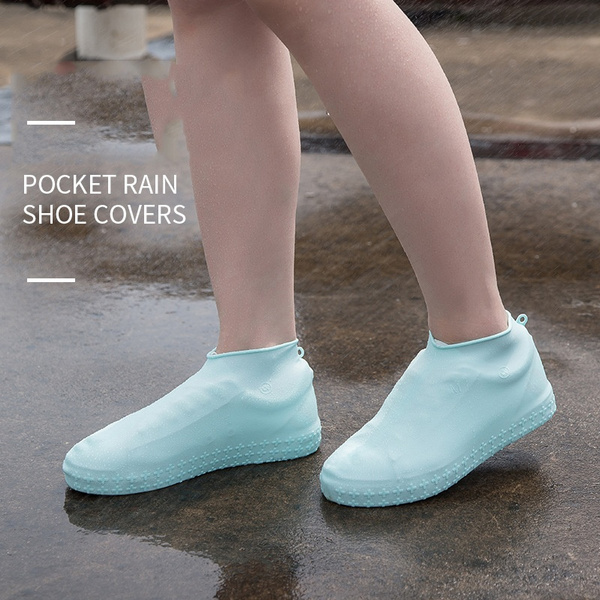 Waterproof Shoes Cover Silicone Non-Slip Men Rain Boots Shoes Rubber Protectors 