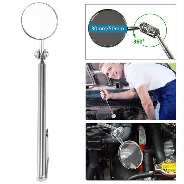 Universal Round Mirror Extending Car Maintenance Inspection Mirror