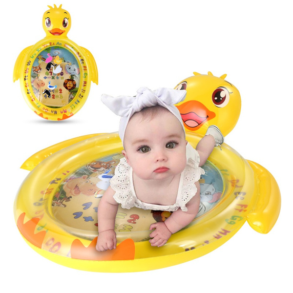 Tummy Time Baby Water Mat Infant Activity Center Inflatable Play Mat ...