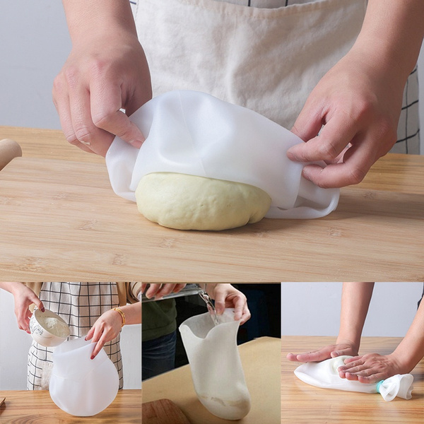 Cooking Baking Pastry Tool Kitchen Gadget Accessories Multifunctional Silicone Flour-mixing Pastry Dough Kneading Bag Reusable Fresh-keeping Bag