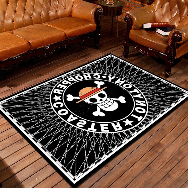 Anime One Piece Velboa Floor Rug Carpet Bedroom Parlor Non-slip Chair Mat #35 