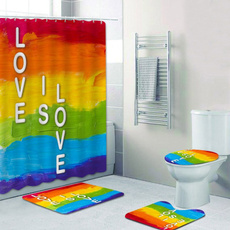 rainbow, Bathroom, Set, Love
