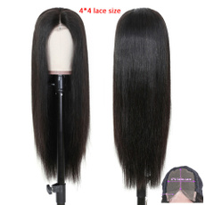 wig, prepluckedwig, straight4x4laceclosure, Lace