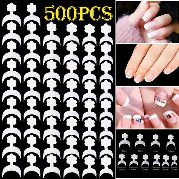 500pcs Bag Short French False Nail Tips Fake Nails Art Clear White Natural Acrylic Manicure Diy Tools Wish