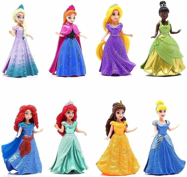 Princess dolls with hot sale clip on dresses