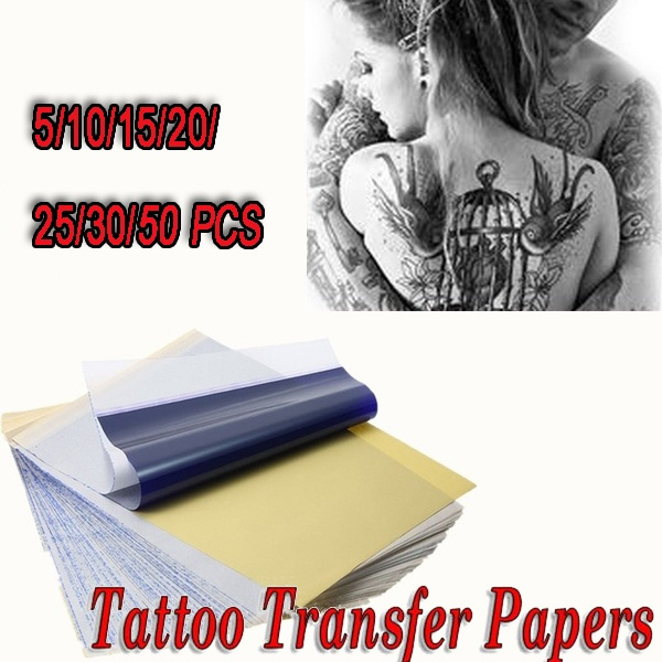 5/10/15/20/25/30/35/40/45/50Pcs A4 Tattoo Transfer Paper Tattoo Supplies  Carbon Thermal Transfer Paper Tattoo Stencil Copy Tracing Paper Accessory