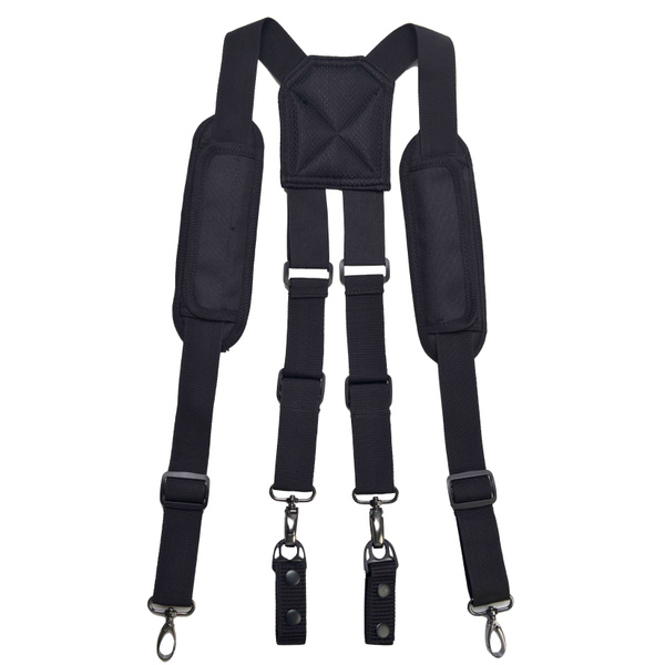 Tactical Suspenders Duty Belt Harness Padded Adjustable Belt with