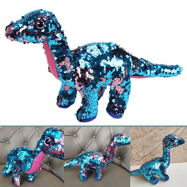 sequin dinosaur plush