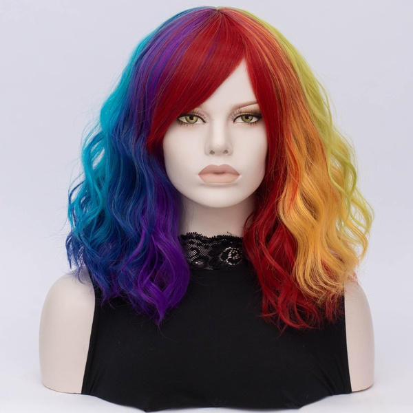 Short 2025 rainbow wigs