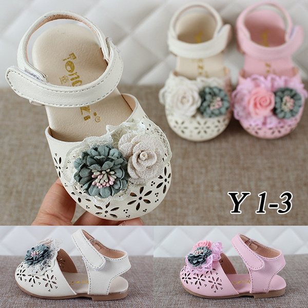 Newborn Baby Girl Crib Shoes Soft Sole Infant Child Summer Sandals 3 6 9 12  18 M | eBay