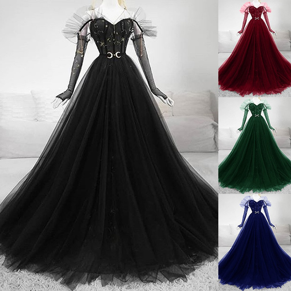 NEW Goth Cool-girl Moon Star Luxury Fantasy Maxi Dress Vintage ...