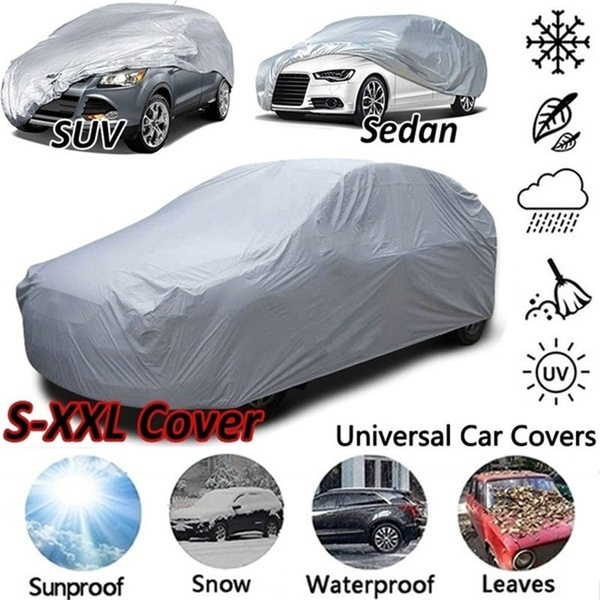 Universal Sunproof Car Cover Waterproof UV Protection Dustproof Car Cover  Outdoor Indoor Fully Automatic Snowproof For Sedan SUV