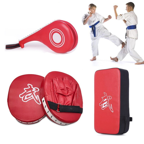 Boxing Mitts Focus Punch Pad PU Leather Kicking Palm Pads Taekwondo Training Boxing Target Pad