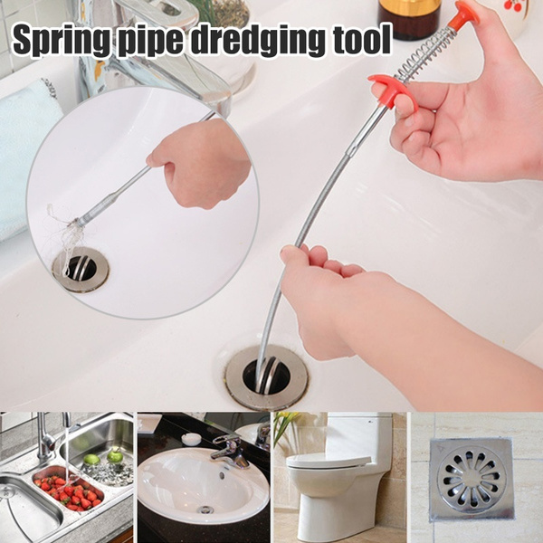 Drain Clog Remover Tool Spring Pipe Dredging Tool Drain Cleaner for Toilet