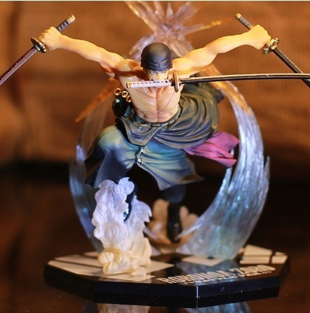 Paiuan Zoro Action Figures with Three Sword Flow Battle Scene Anime Figure  Toys for OP Fans Perfect Collectible Home Decoration Gift 