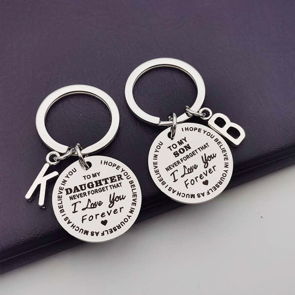 To My Son / Daughter I Love You Forever Inspirational Gift Keychain ...