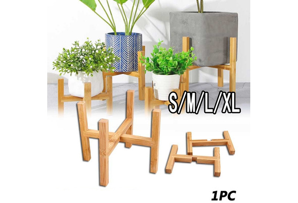 Details about   Wooden Shelf Rack Holder Plant Flower Pot Stand Wood Home Garden Display Tool US 