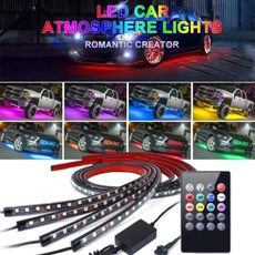 Wish Kundeomtaler: 4/2/1PCS Car LED Neon Undercar Glow Lights Underglow ...