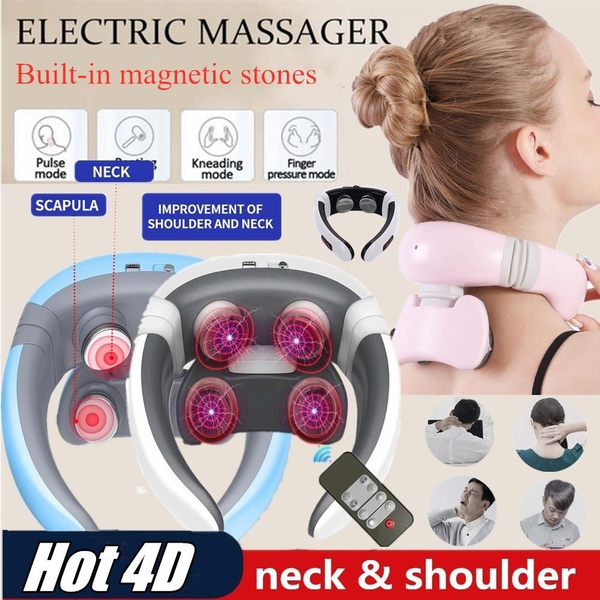 Electronic Pulse Neck Massager with Heat EMS TENS Neck Pain Relief