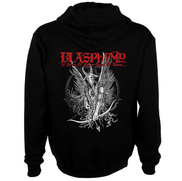 Blasphemy Twenty Years Of Fallen Angel Of Doom Hoodie Back Unisex Hoodie