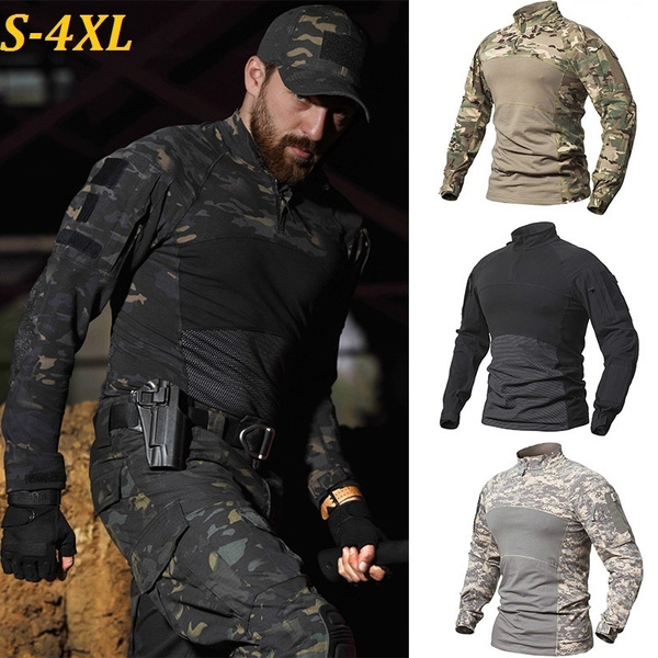 NEW Tactical Combat Shirt Men Cotton 