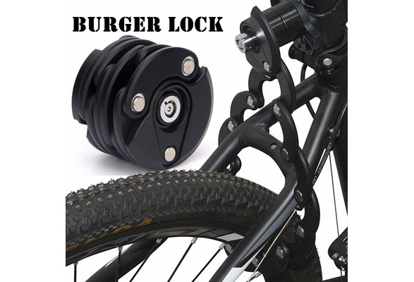 Bike Locks With Anti-Theft Mountain Folding Dead Fly Bicycle Chain Burger Lock