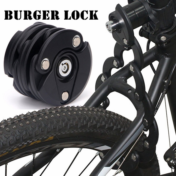 Bike Locks With Anti-Theft Mountain Folding Dead Fly Bicycle Chain Burger Lock