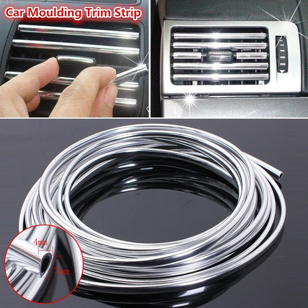 4/6M Chrome Moulding Trim Strip Car Door Edge Scratch Guard Protector